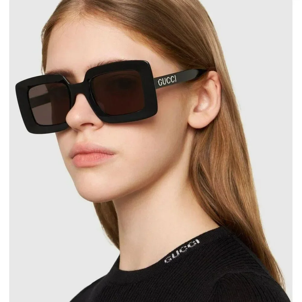 NEW Gucci GG1718S 003 Green Women Square Sunglasses GG 1718S - Picture 12 of 13